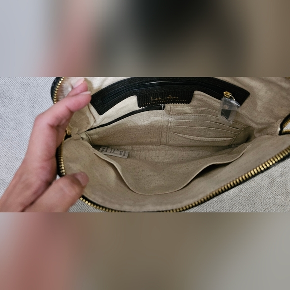 India Hicks Black Textured Leather Portfolio - Picture 12 of 13